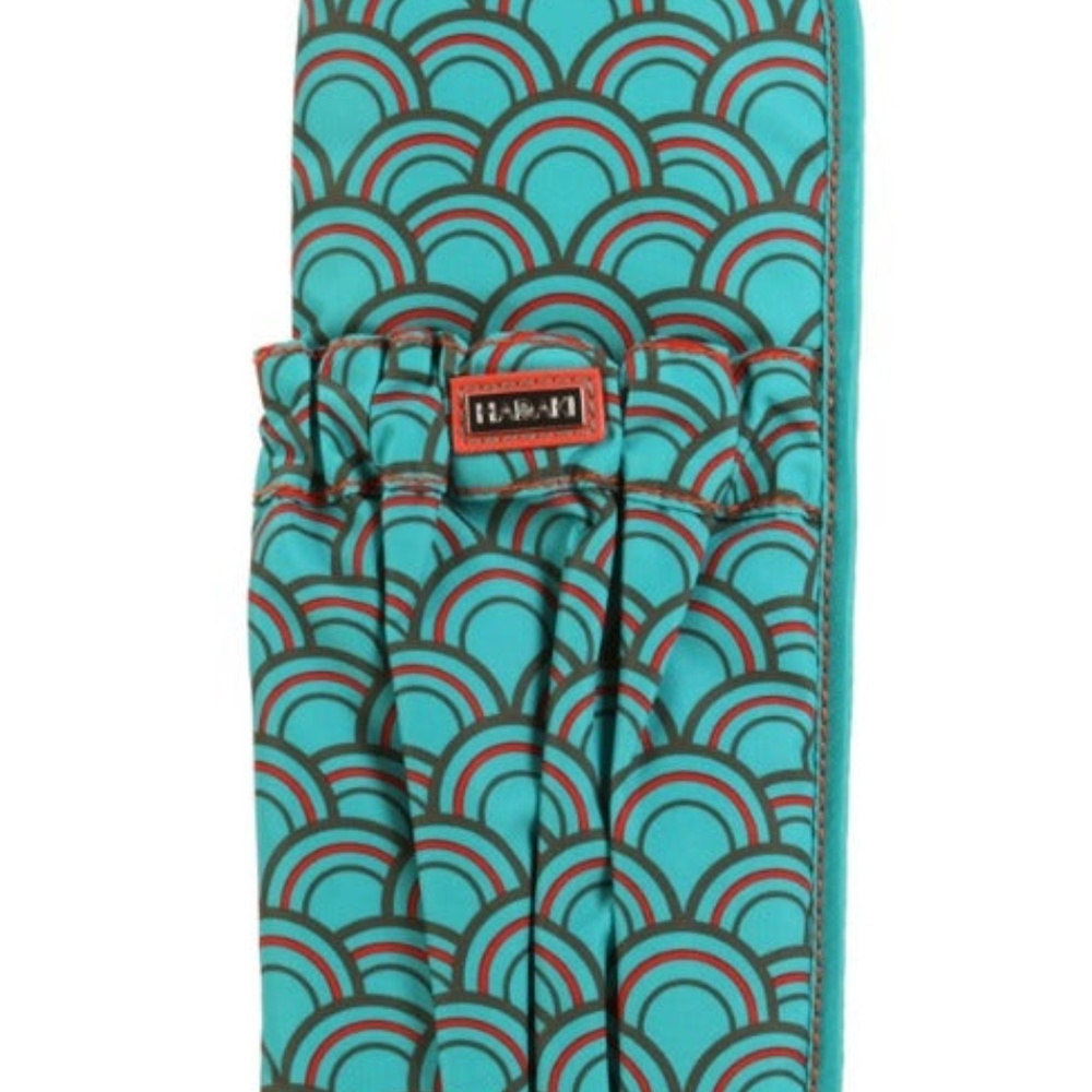 Curling Iron Holder Cover Teal Rainbow Hair